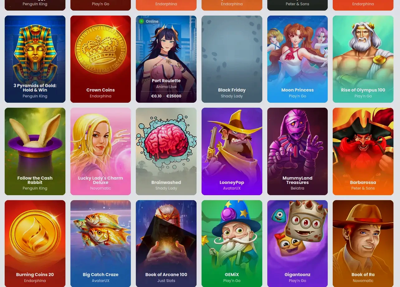 King Billy instant play casino interface on desktop and mobile